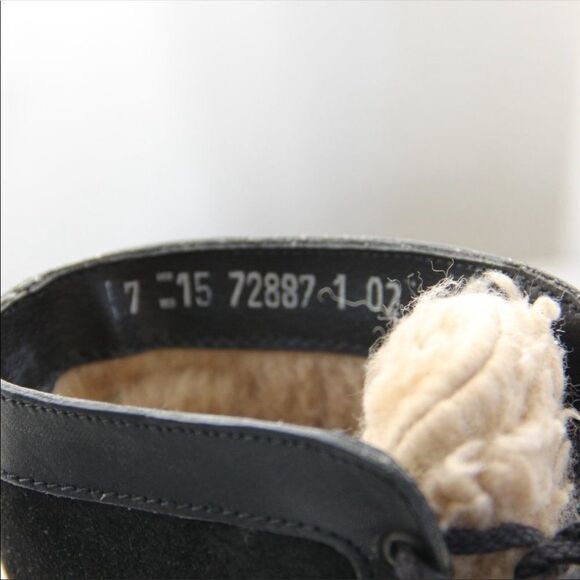 Vintage Romanian Black Leather & Shearling Boots - Picture 7 of 10